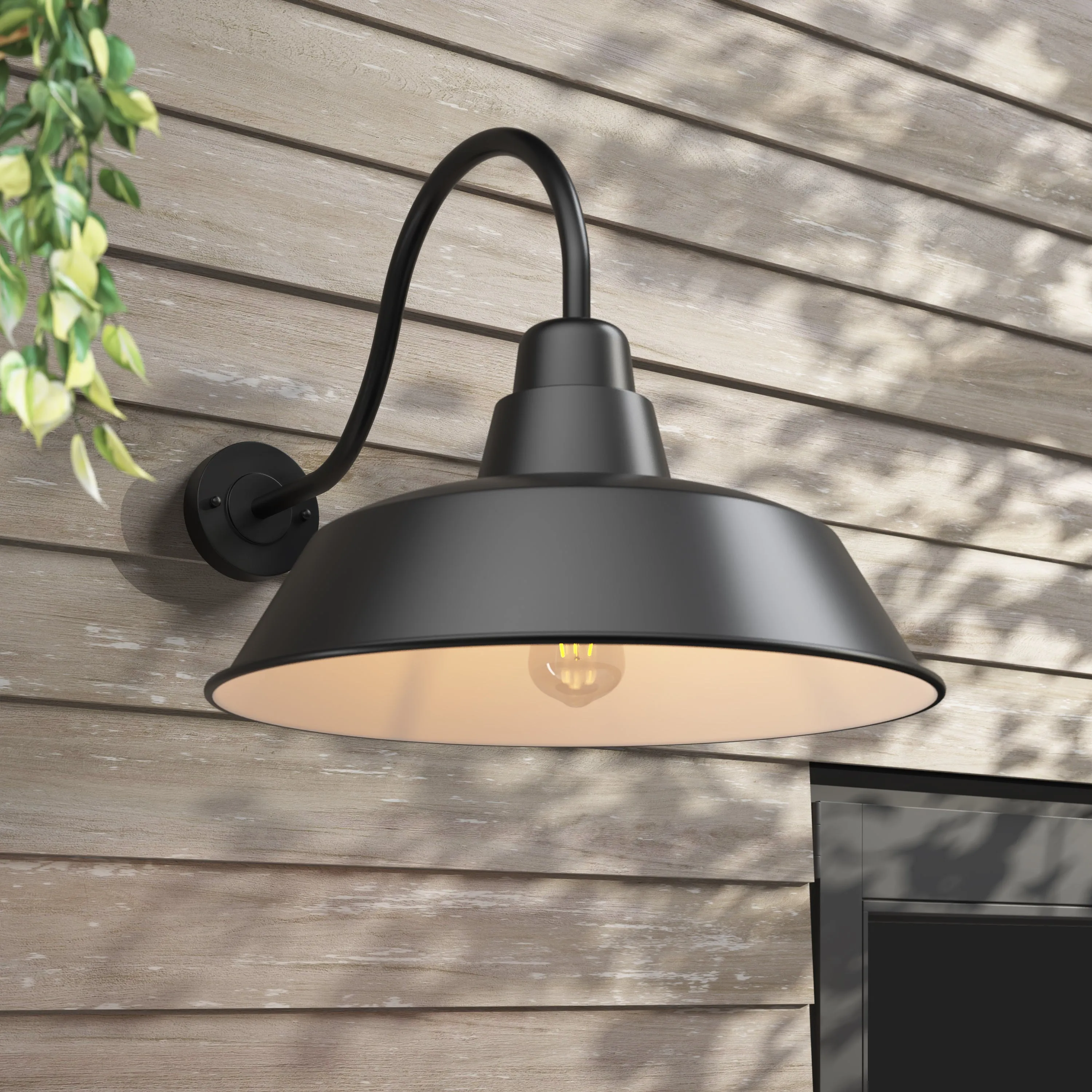 1-Light Creative Black Farmhouse Style Wall Sconces Outdoor Lights