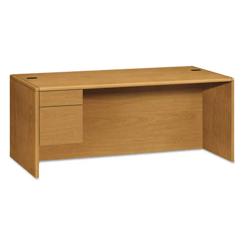 10700 Series Left Pedestal Credenza, 72w X 24d X 29.5h, Cognac