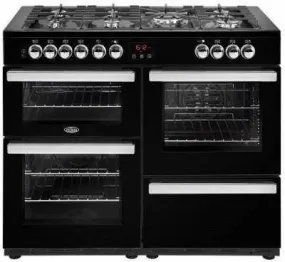 110cm 'Cookcenter' Dual Fuel Range Cooker | Black