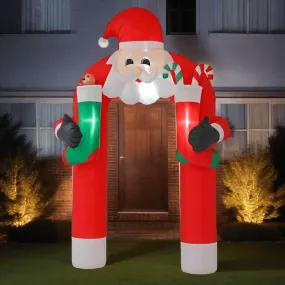 11ft Giant Inflatable Santa Arch Christmas Decoration With LED