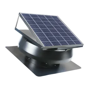 1,280 CFM Steel Solar Powered Roof Mount Attic Ventilator with Adjustable Mounted 50W Solar Panel