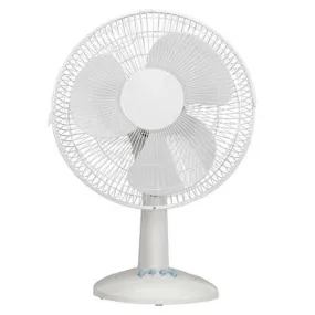 12" Oscillating Table/Desk Fan - White | SL30DF