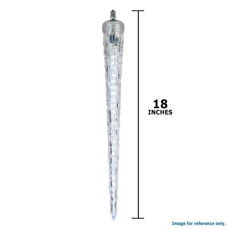 18 Inch C7 Falling Icicle Cool White Bulb