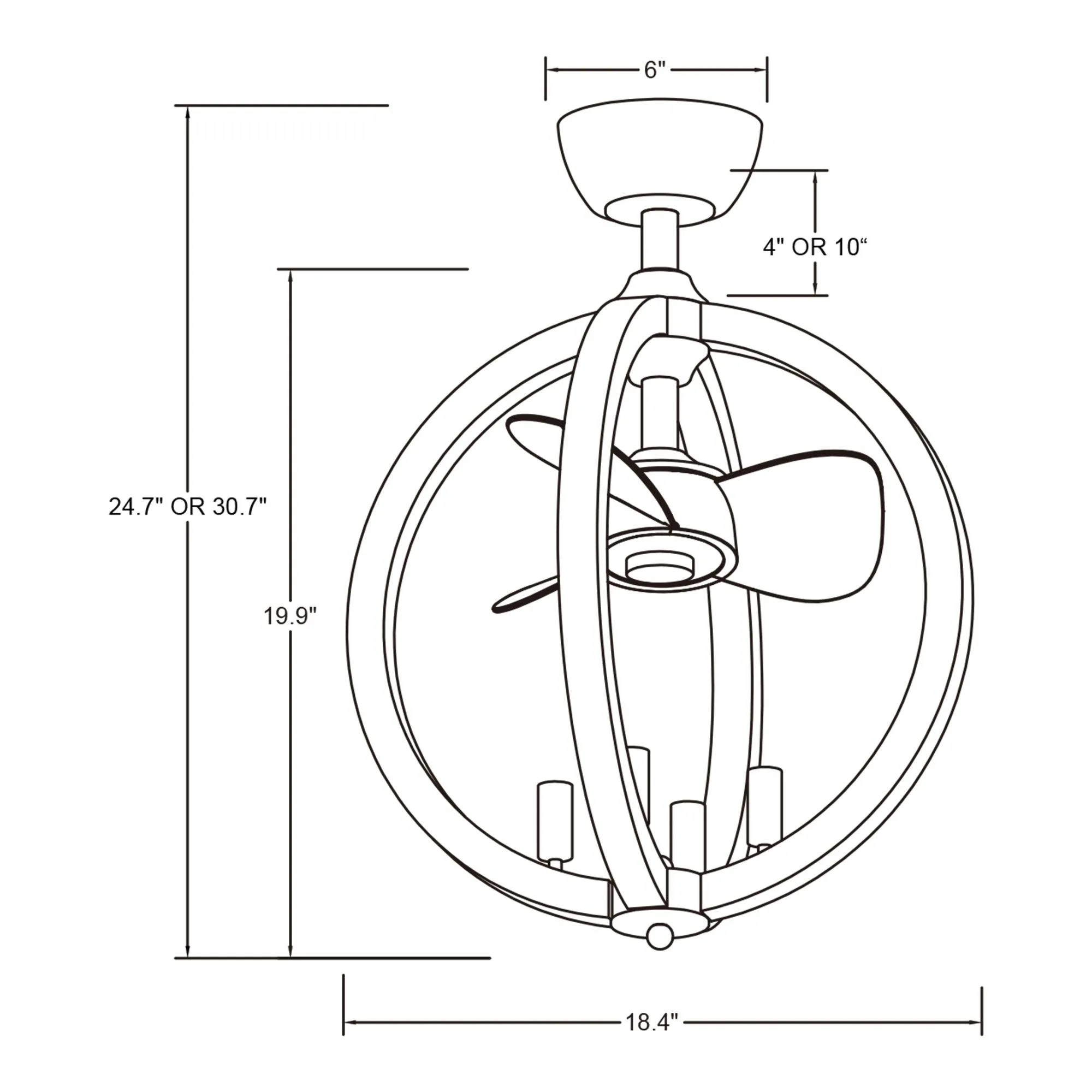 18" Cairns DC Motor Modern Downrod Mount Reversible Ceiling Fan with Lighting and Remote Control