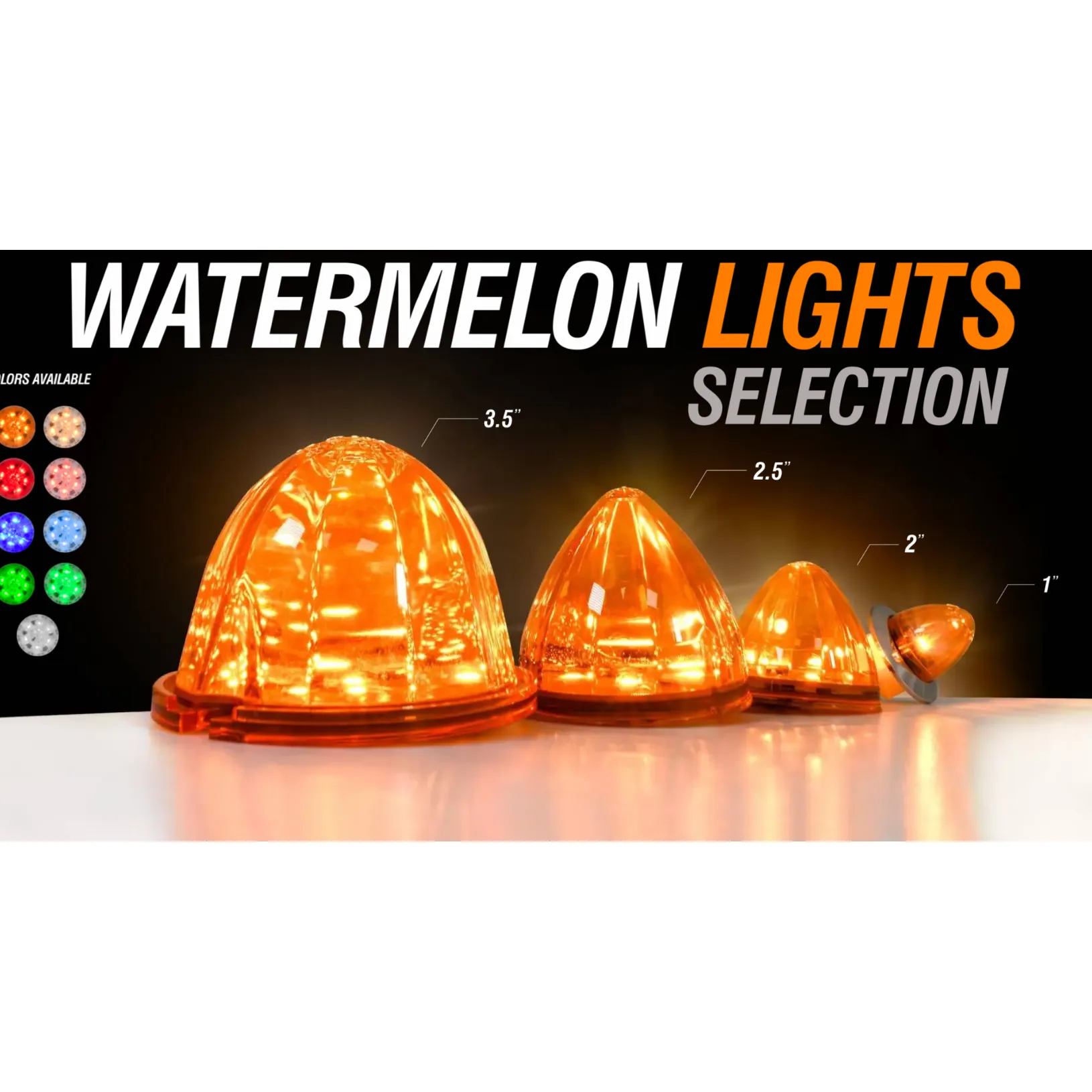 2 1/2" Watermelon sealed led grommet mount