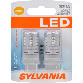 2-PK SYLVANIA 3057 Amber LED Automotive Bulb