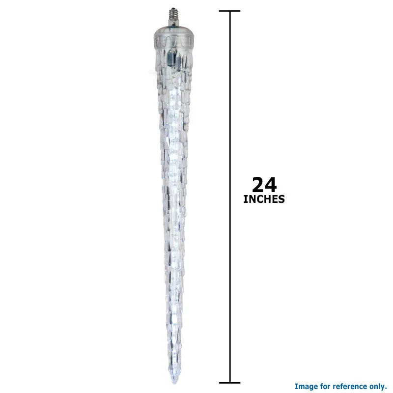 24 Inch C7 Falling Icicle Cool White Bulb