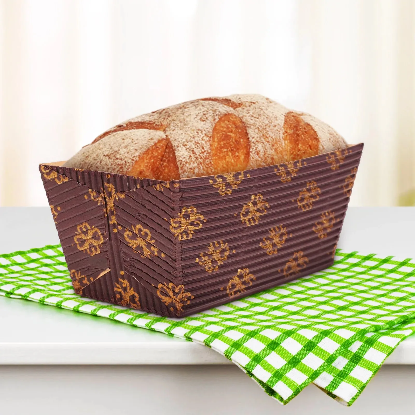 25 Pcs Corrugated Cake Tray Banana Bread Disposable Loaf Pans.