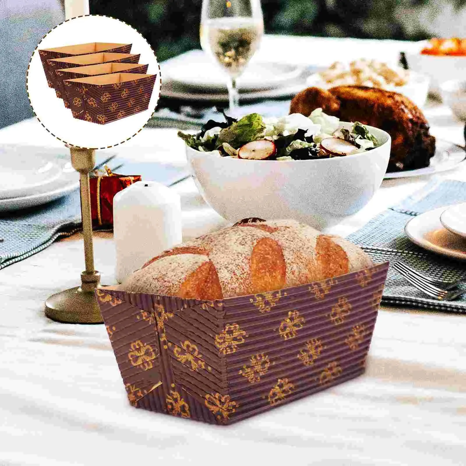 25 Pcs Corrugated Cake Tray Banana Bread Disposable Loaf Pans.