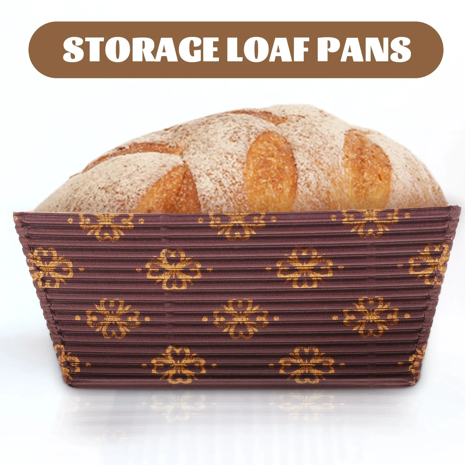 25 Pcs Corrugated Cake Tray Banana Bread Disposable Loaf Pans.