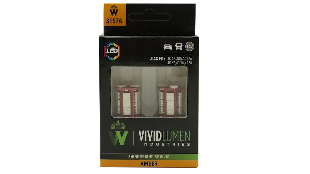 3157 Amber LED Bulbs Long Lasting (Pair)