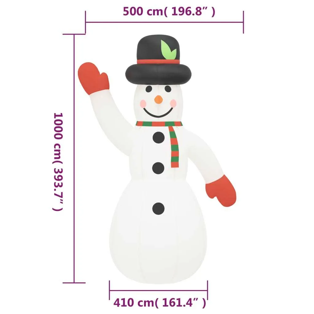 33 Foot Christmas Inflatable Snowman with LEDs inside