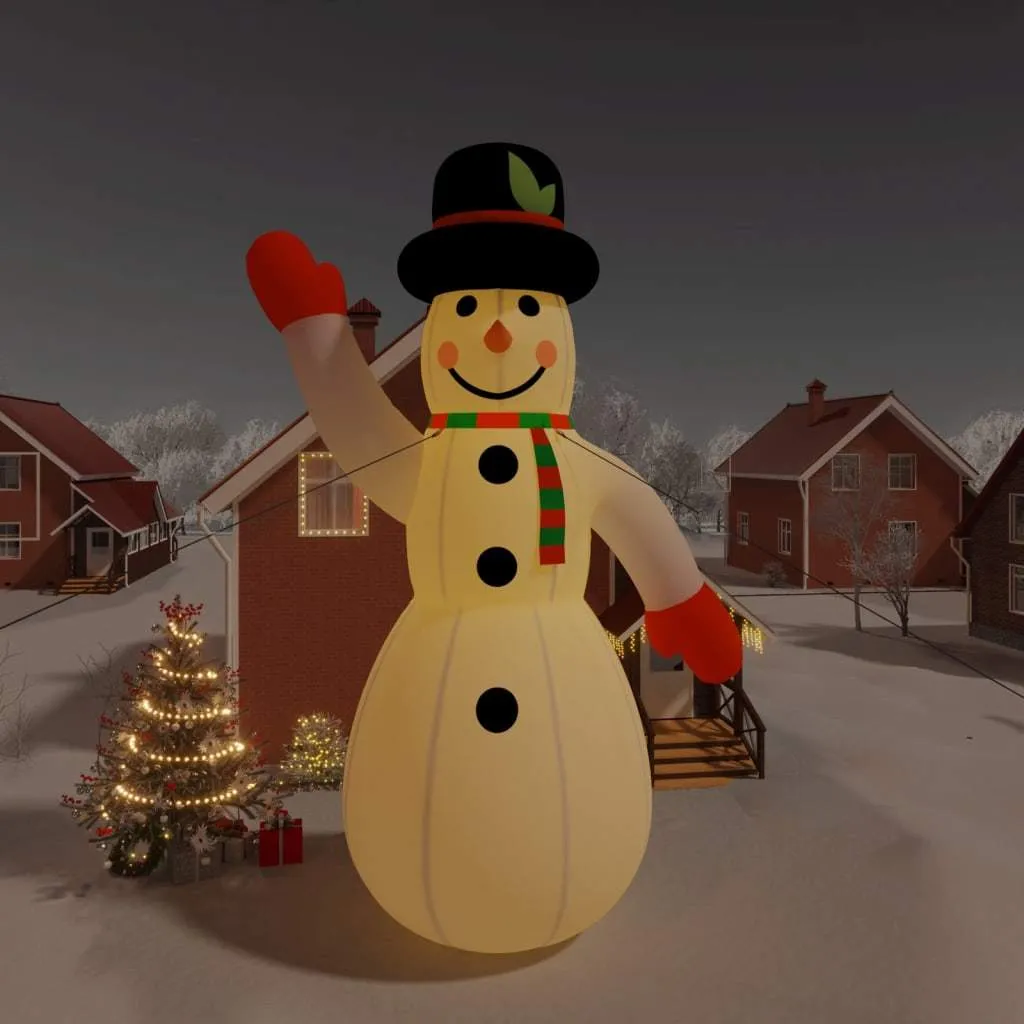 33 Foot Christmas Inflatable Snowman with LEDs inside