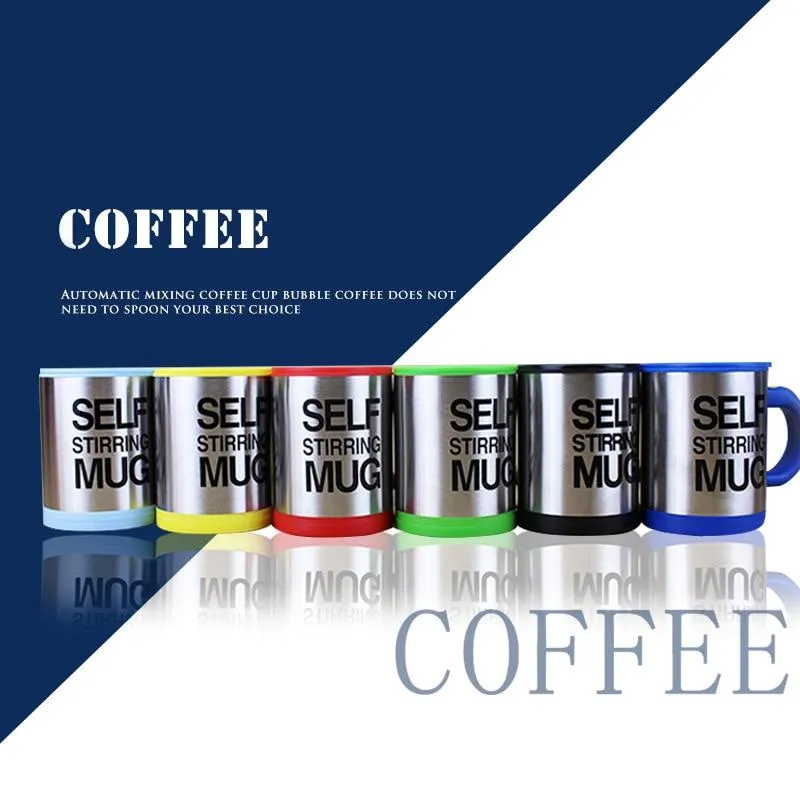 400ml Stainless Steel Automatic Self Stirring Mug with Lid