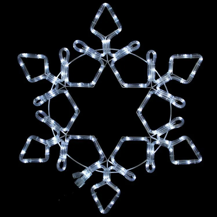 5' Commercial-Grade Snowflake LED Rope Light Christmas Decoration