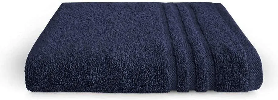 500 gsm Navy Blue Bath Towels Bulk Buy 100% Cotton Packs of 3, 6, 12 and 48