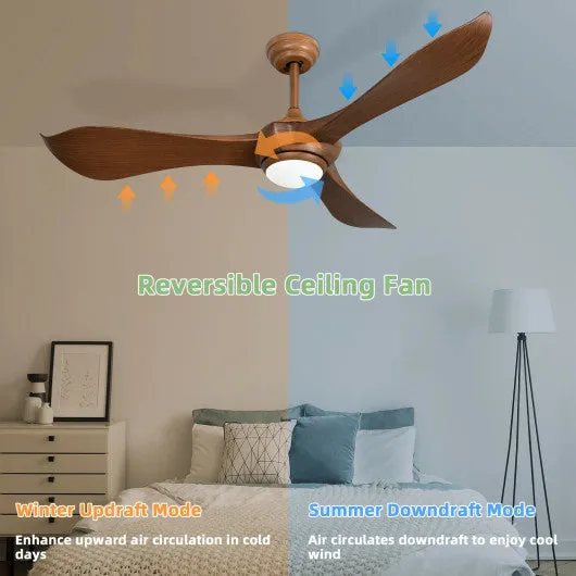 52 Inch Ceiling Fan with Light Reversible DC Motor