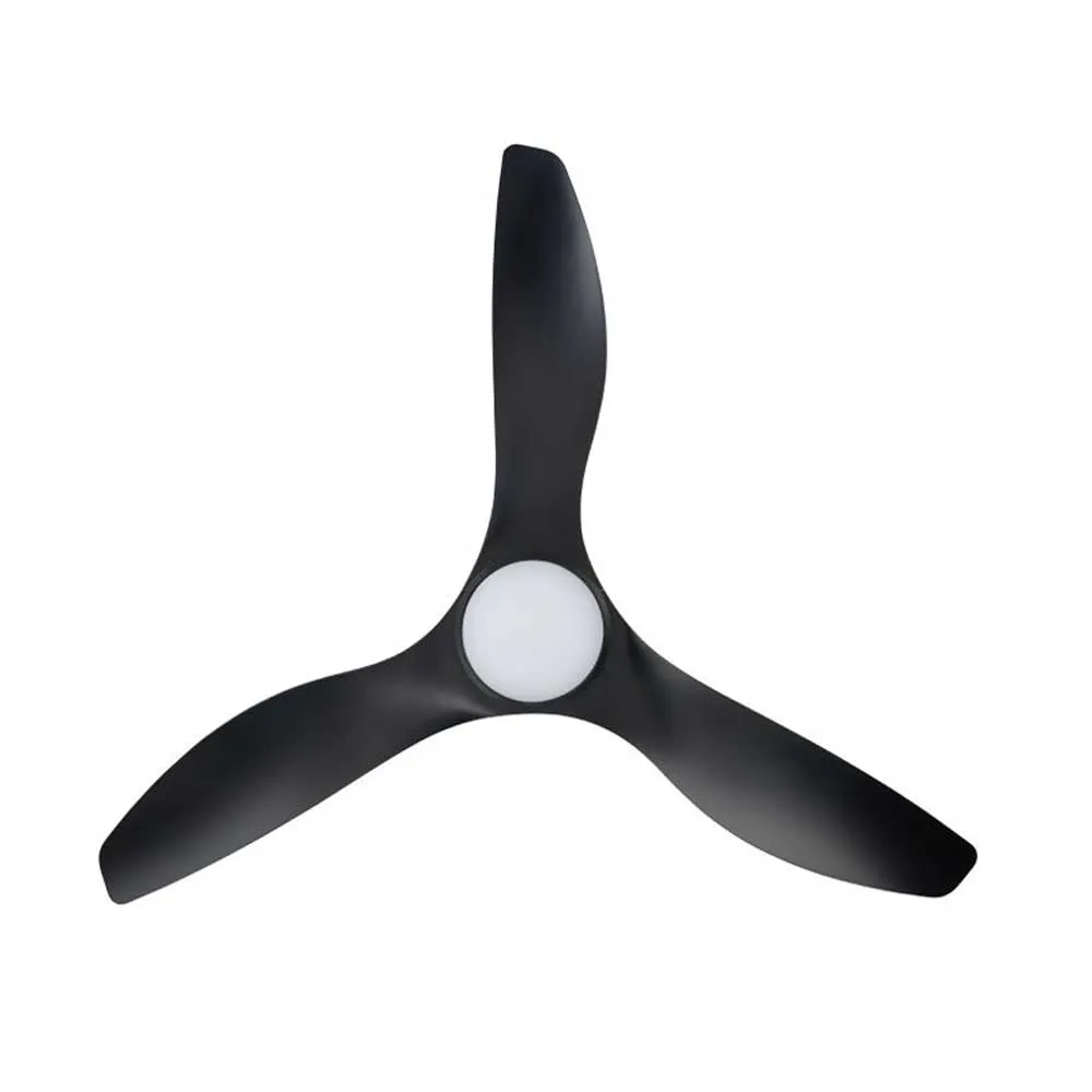 52" Surf DC Ceiling Fan and CCT Light 20w in White, Black, Oak/White or Teak/Black