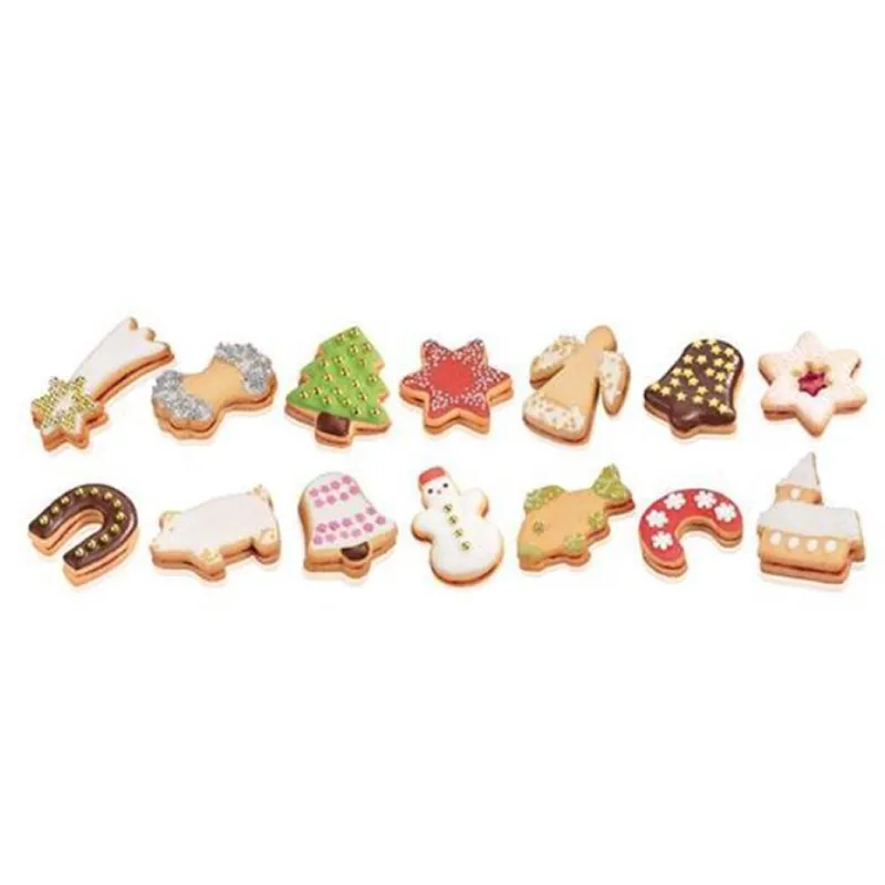 6-Piece Non-Stick Christmas Theme Cookie Cutter Set