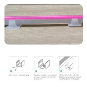 6mm x 19mm  Neon LED Rope Clip