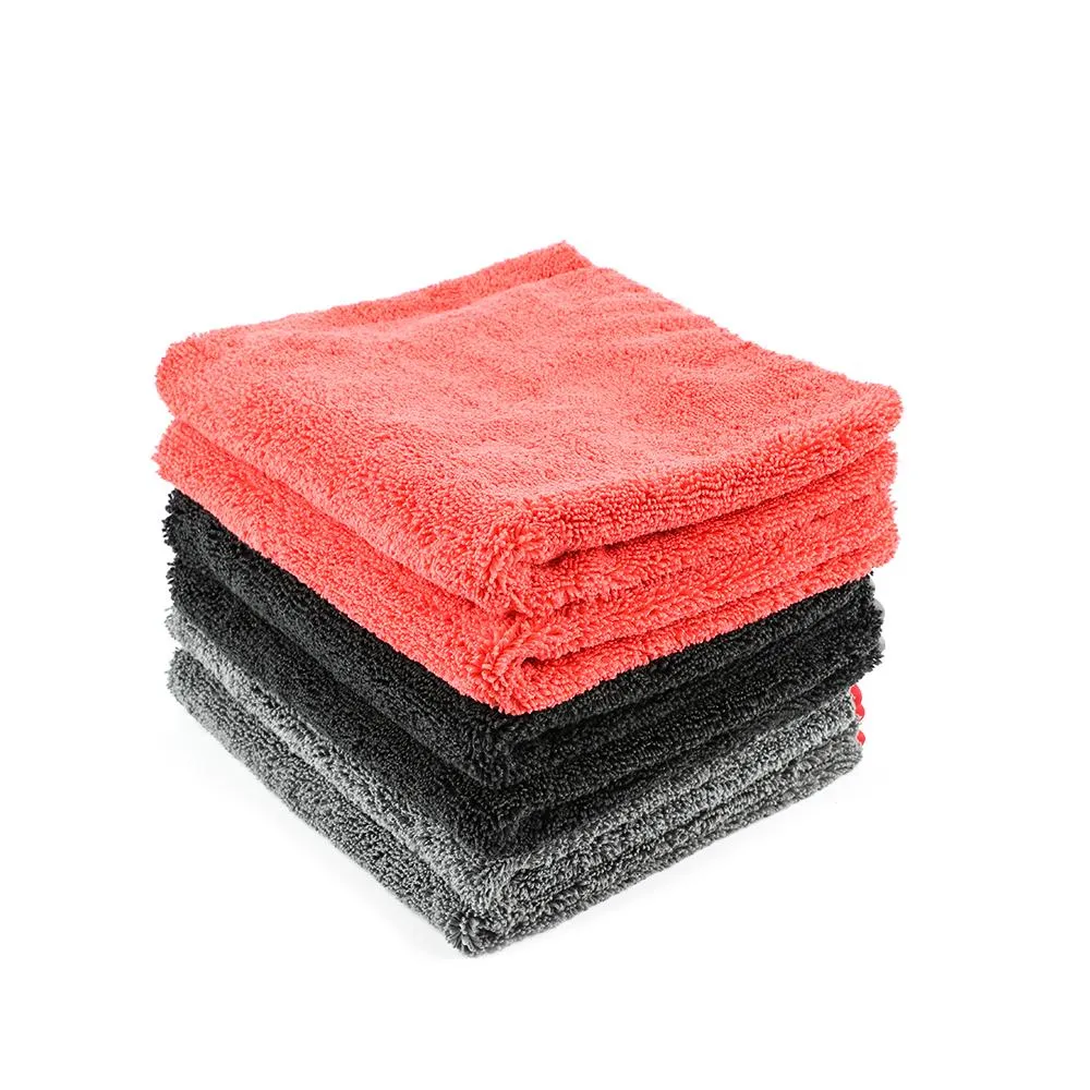 6PCS 16x24In Dual Plush Microfiber Car Wax Remove Wash Drying Towels