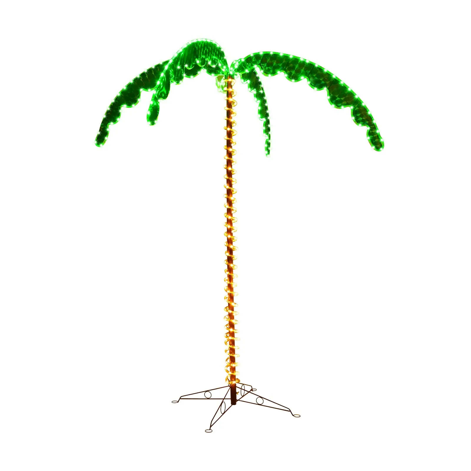 7 FT LED Lighted Palm Tree with 306 LED Lights, Outdoor & Indoor Holiday Decoration