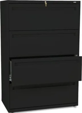 700 Series Four-Drawer Lateral File 36W X 19-1/4D Black