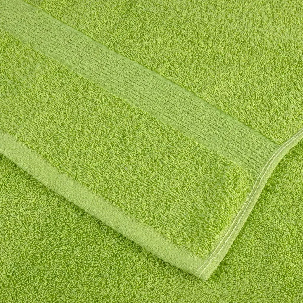 8 Piece Premium Towel Set Apple Green 600 gsm 100% Cotton