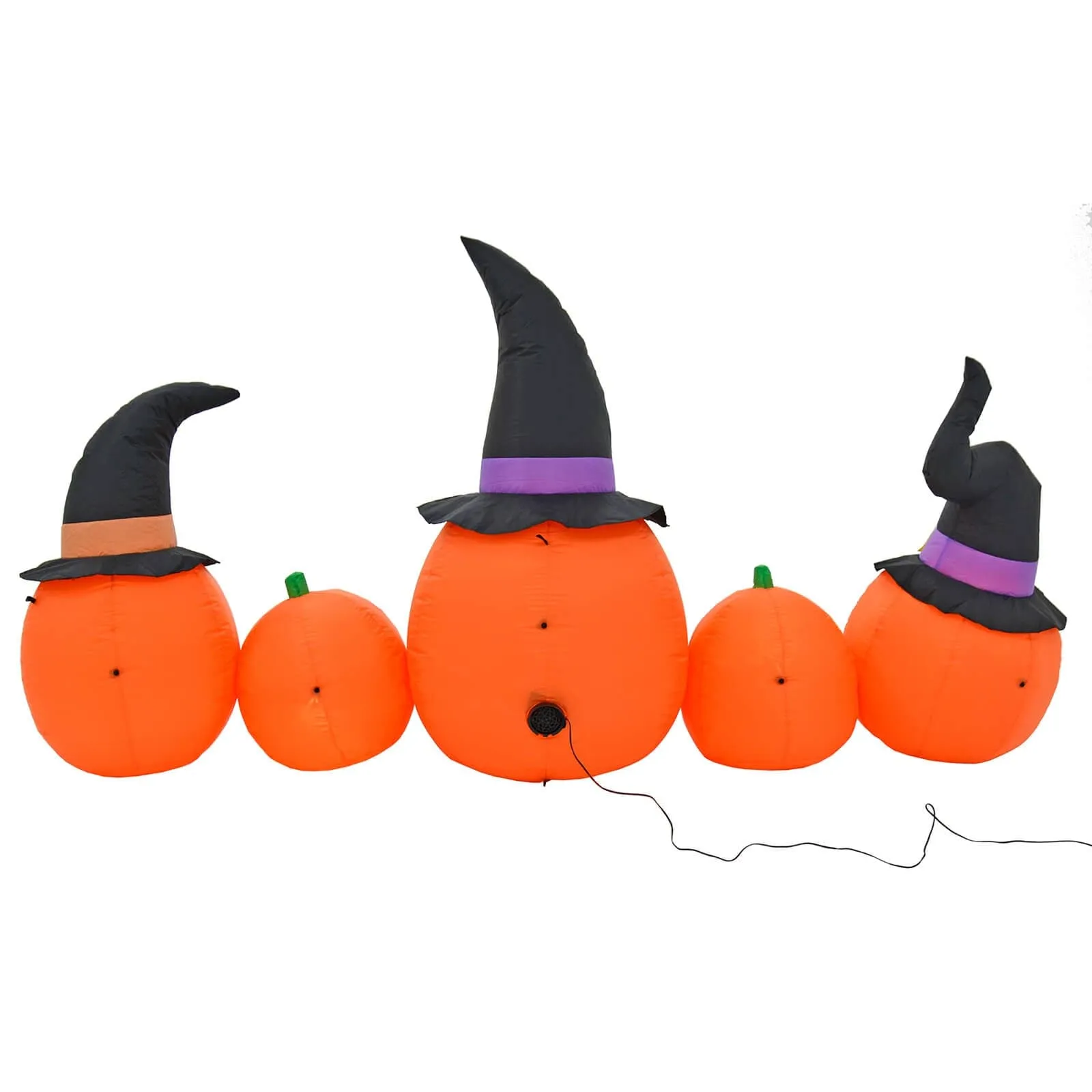 8ft LED Inflatable 5 Evil Pumpkins Witch Hats Halloween Decoration