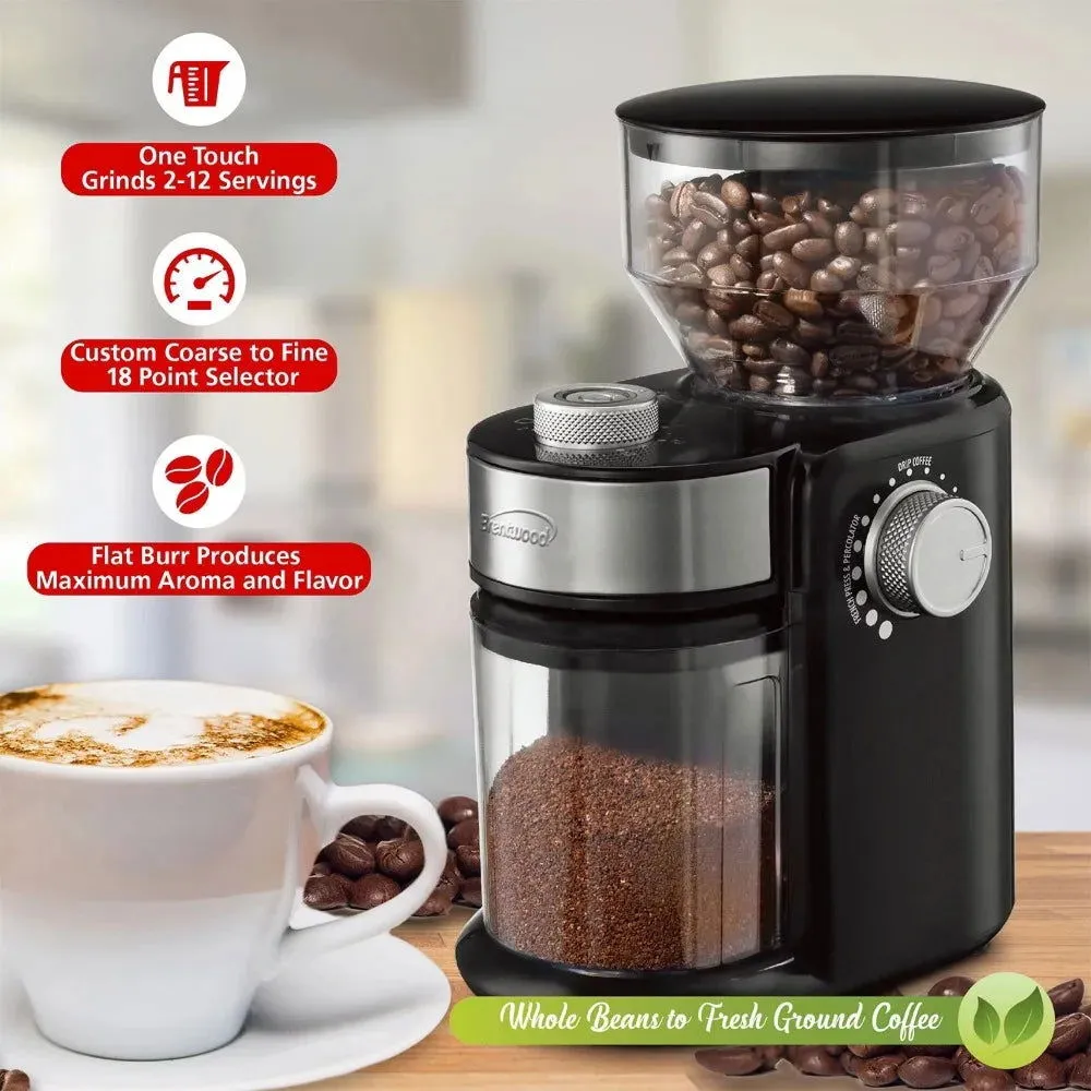 9-Ounce Automatic Burr Coffee Bean Grinder – Versatile Grind Options for Ultimate Freshness