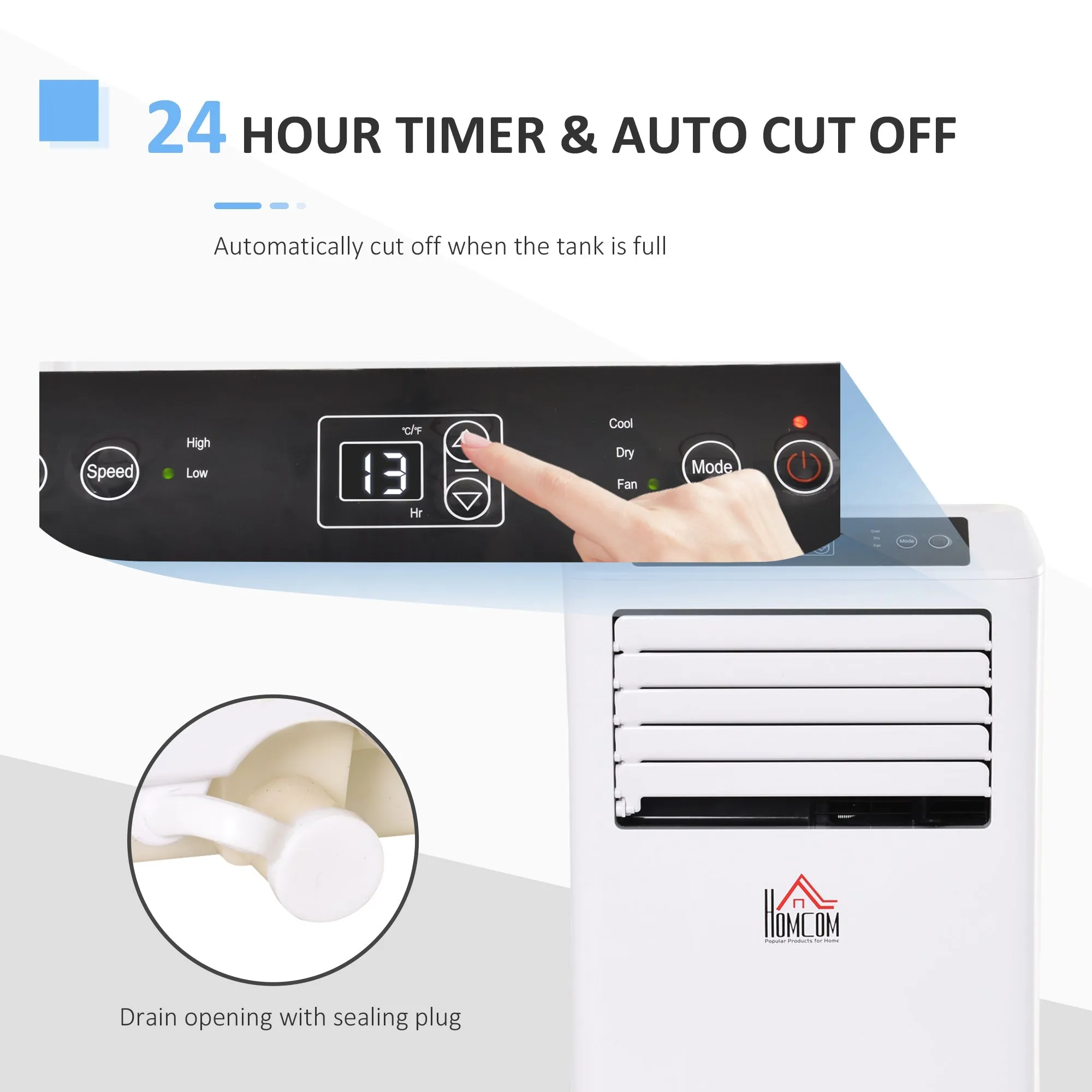 A Rated 10,000 BTU Portable Air Conditioner With 24 Hour Timer