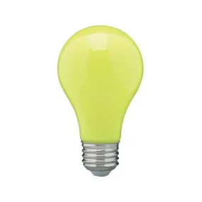 A19 LED Bulb, 8 Watts, E26 Medium Base, Ceramic Yellow Finish, 120V