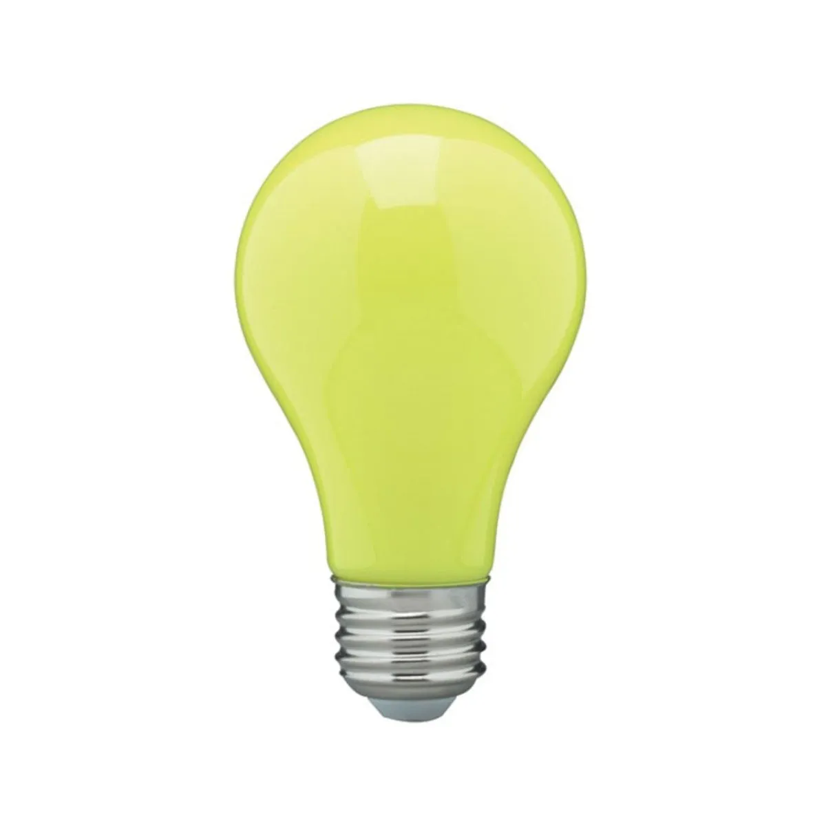 A19 LED Bulb, 8 Watts, E26 Medium Base, Ceramic Yellow Finish, 120V