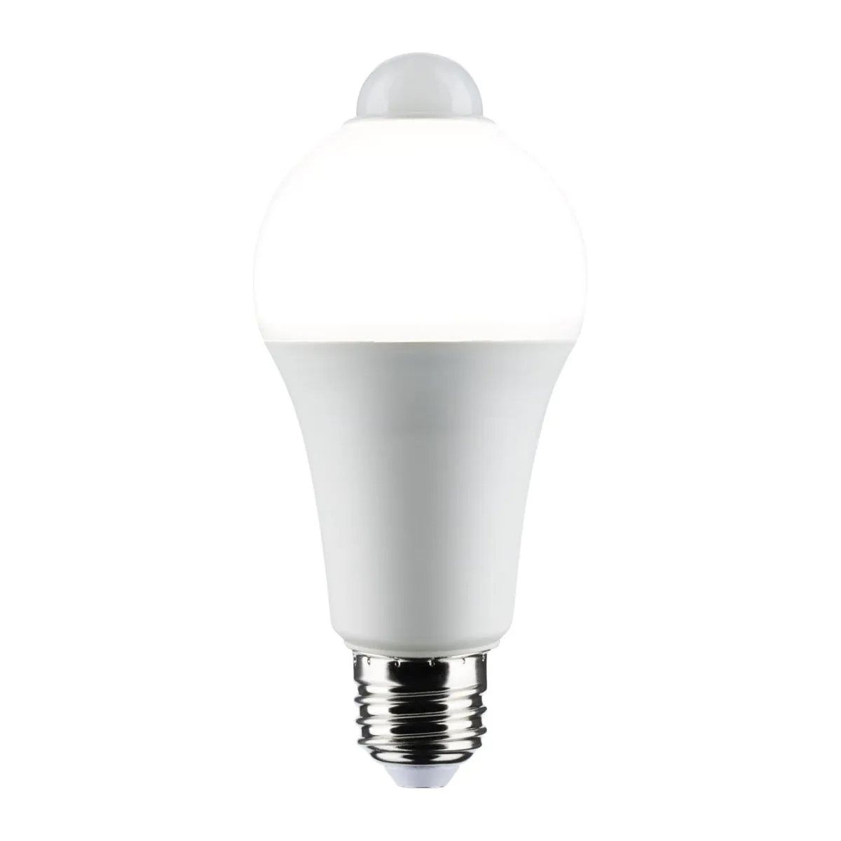 A19 LED Bulb with PIR Sensor, 12 Watts, 1050 Lumens, 3000K, E26 Medium Base, Frosted Finish