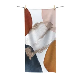 Abstract Bath Towel | Blush Pink Rust Gold