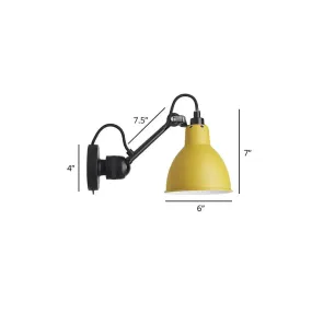 Adjustable Arm Loft Style Metal Wall Mount Reading Light with Shaded Head