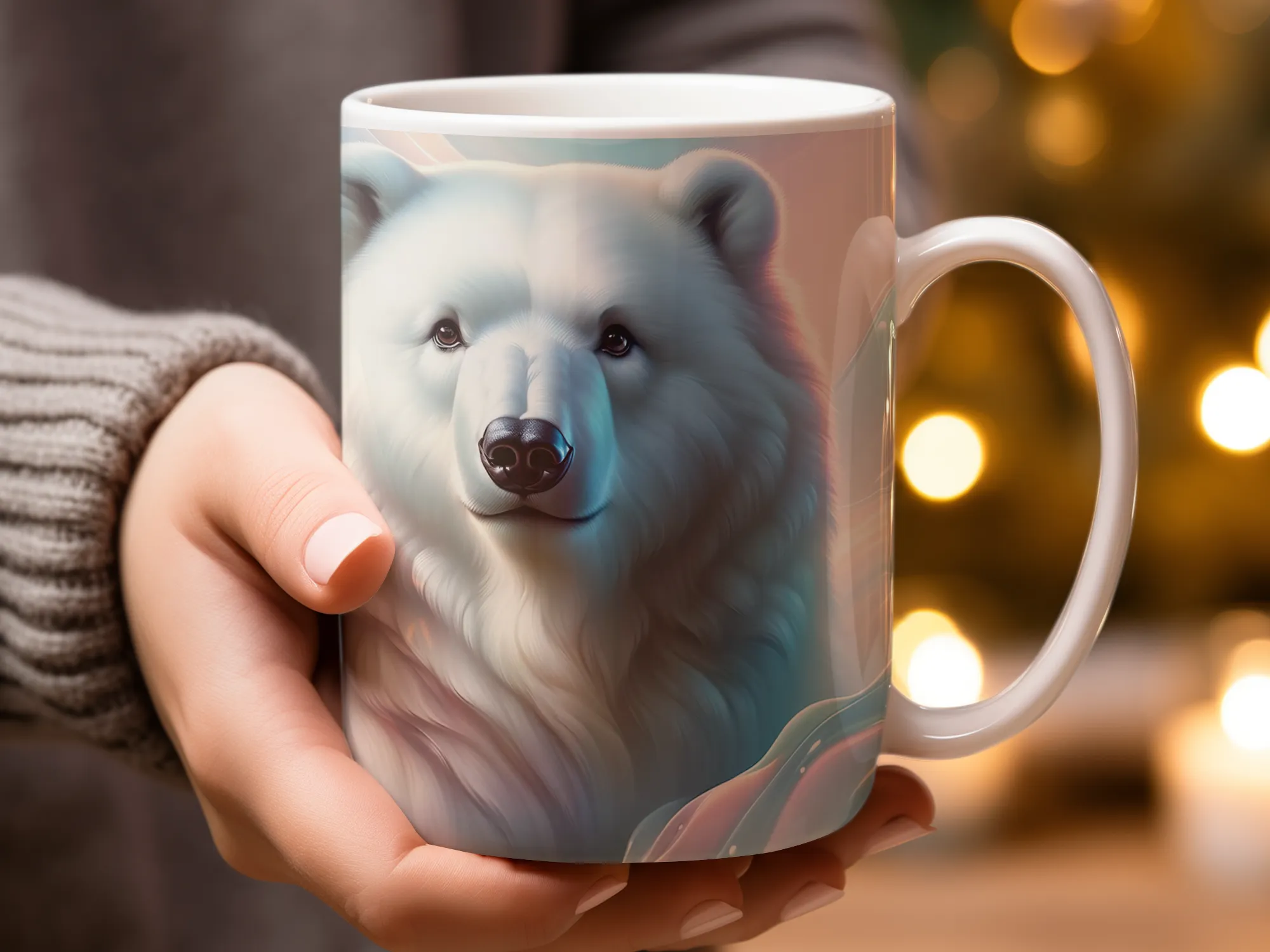 Adorable Charismatic Polar Bear Coffee mug Funny Animal Mug, Animal Lover Gifts, Cute Animal Lover Mug, Christmas Gift Ideas