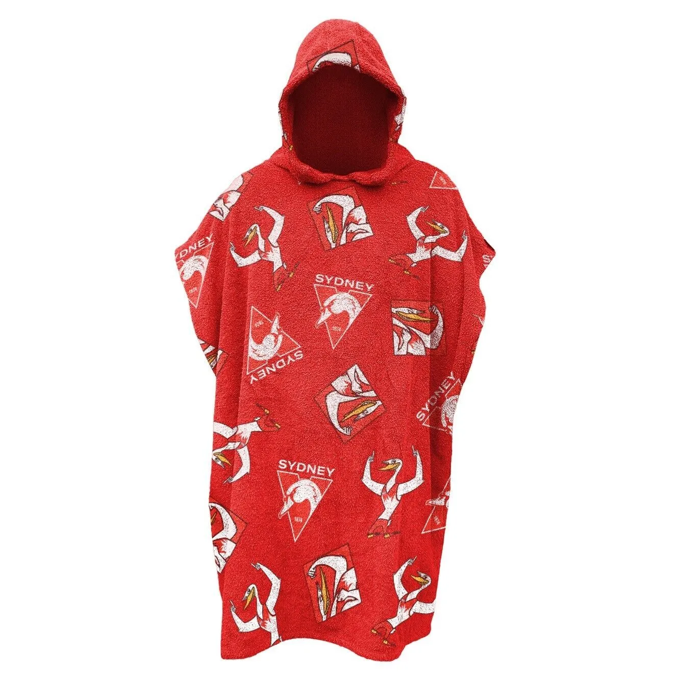 AFL Youth Hooded Towel - Sydney Swans - Kids - Beach Bath - OSFM