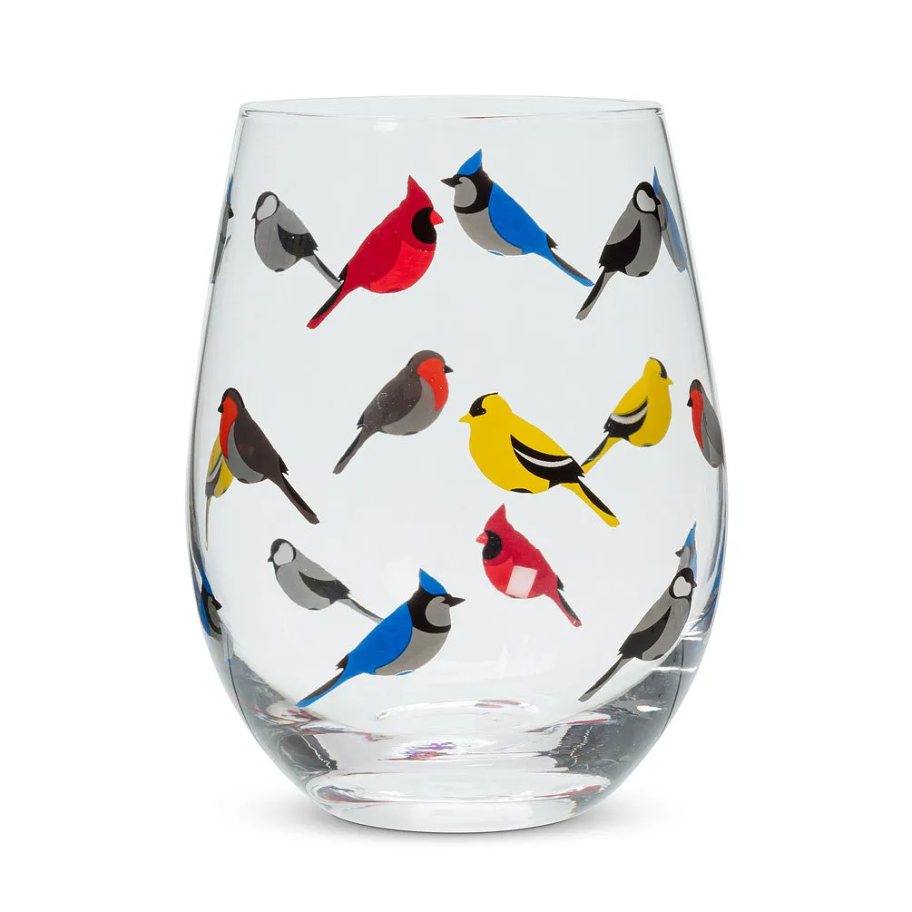 All-Over Print Stemless Wine Glass