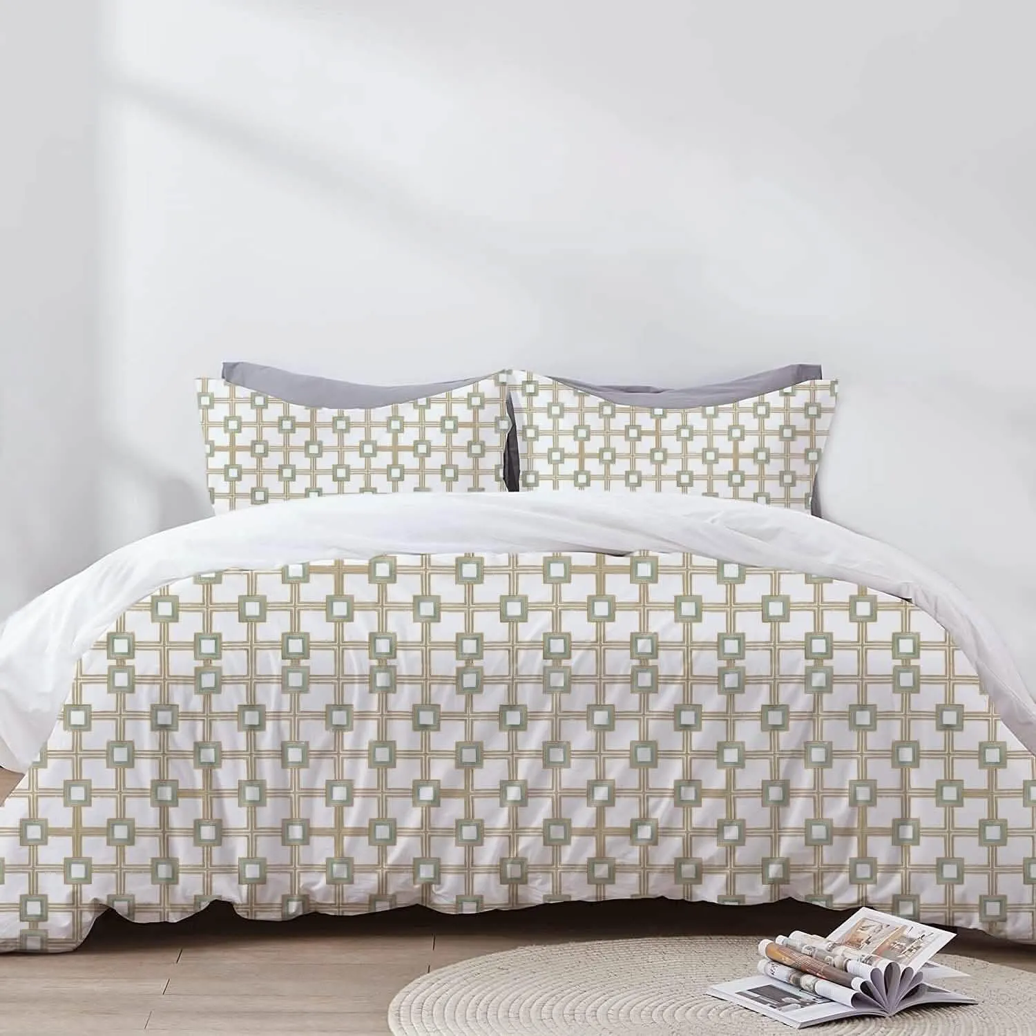 Amaris - Artisan 3-Piece Duvet Set with Intricate Crewel Embroidery | Premium Linen-Cotton Blend