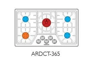 American Range ARDCT365N Vitesse Sealed-Burner Cooktops 36" Natural Gas