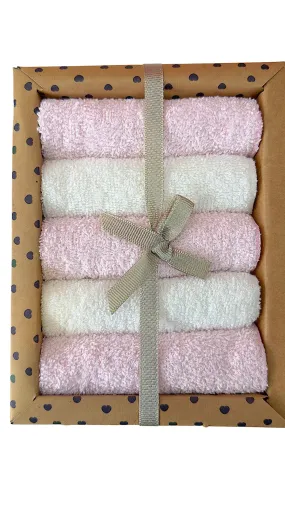 Baby 5-Pack Wash Cloths -Pink