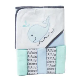 BABY BATH TOWEL HOODED W 5PC FACE TOWEL MDW-23 CHI 05267