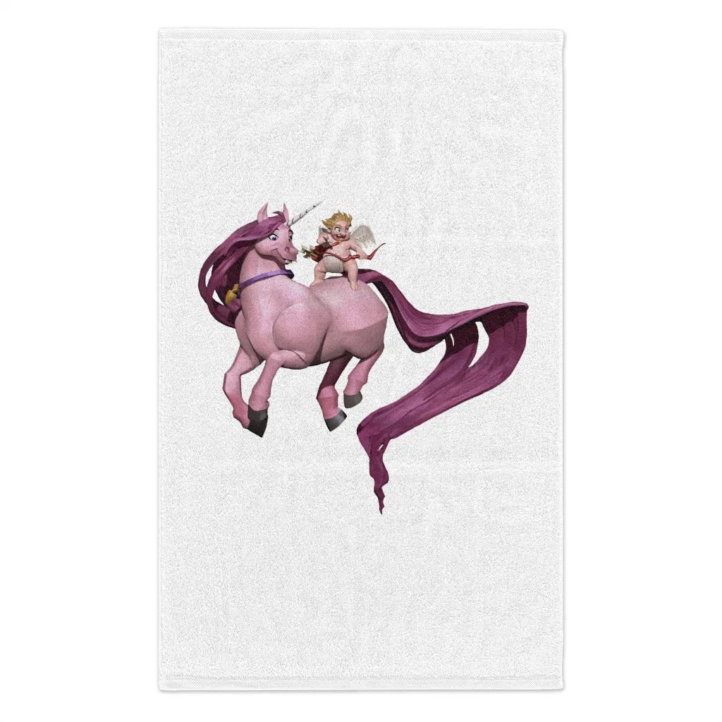 Baby Cupid and Horse Rally Towel, 11x18