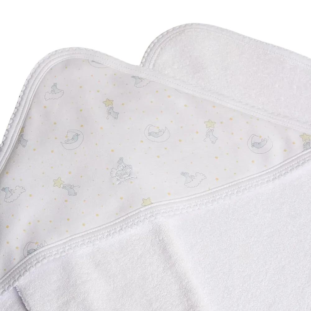 Babycottons Dreams Cotton Hooded Towel Blue