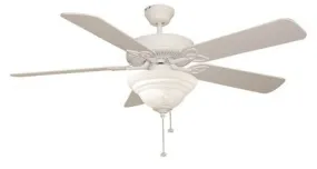 Bala&reg; Quick Connect Ceiling Fan With Light, Two 60 Watt Incandescent Candelabra Bulbs, 52", Matte White