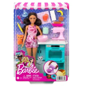 Barbie Doll Kitchen Baking Playset Oven Interactive Food Mixer