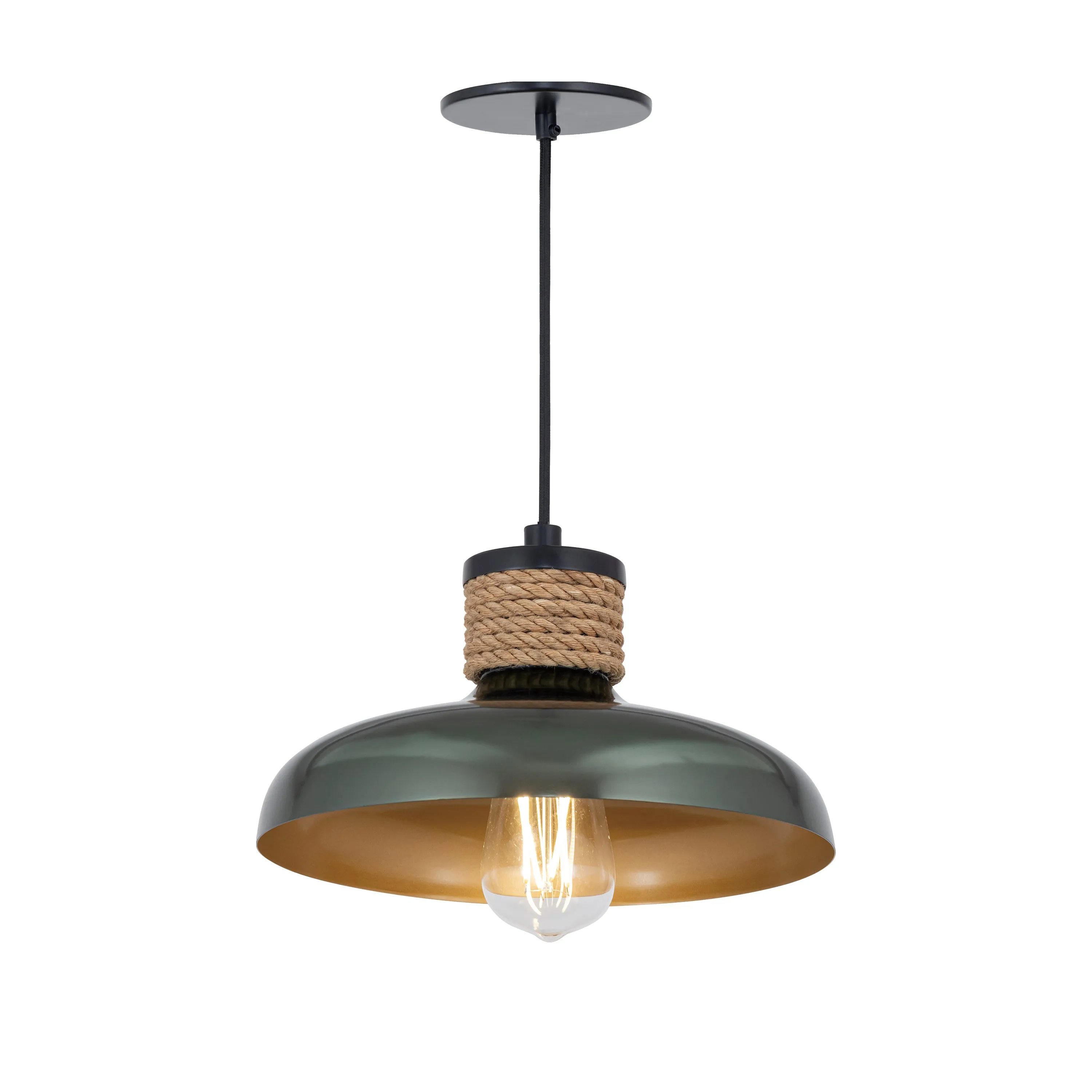 Bingham Small Pendant Light, Copper or June Bug Finish