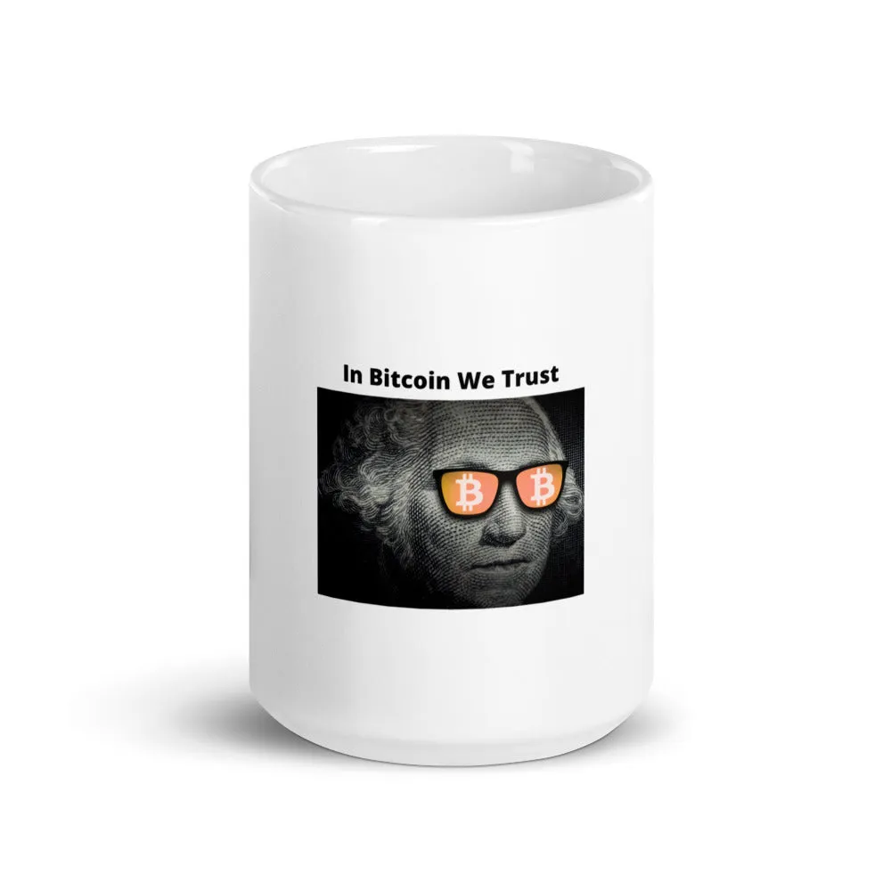 Bitcoin-In BTC We Trust White Glossy Mug