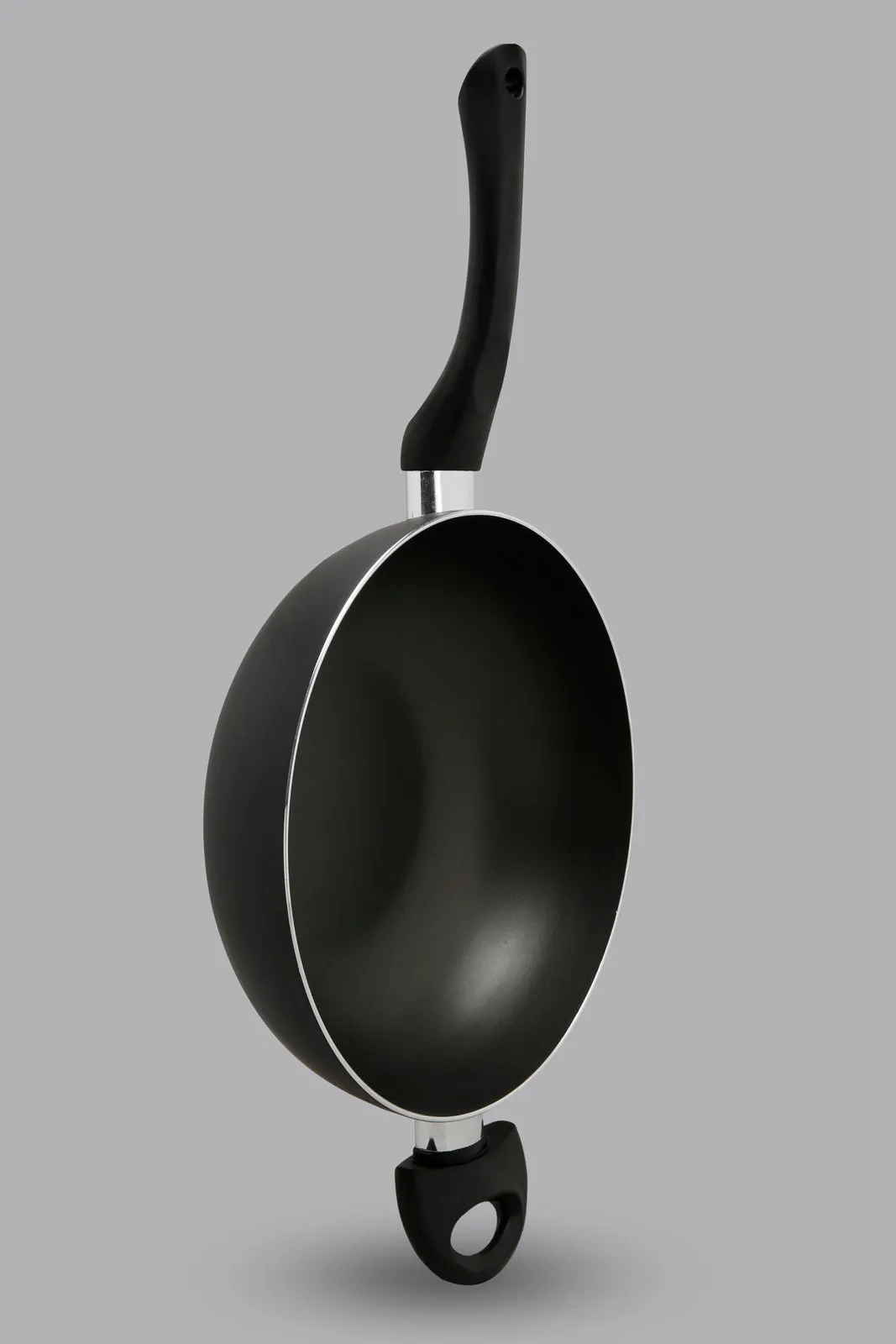 Black Aluminum Nonstick Wok Pan (24cm)